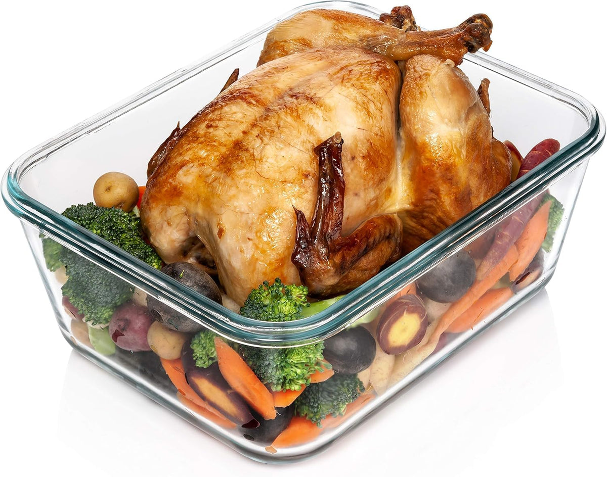 Razab 3300 ml glass container with locking lid for airtight storage