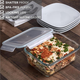 Razab dishwasher-safe glass container on the top rack