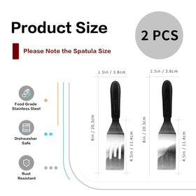 RCMo mini serving spatula with solid blade, 8 inches, sturdy grip for turning cookies.