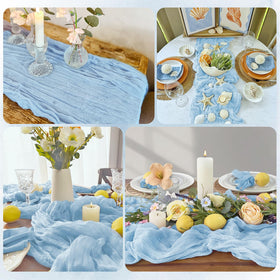 RealBox polyester cheesecloth with secure seams for durable event decor.