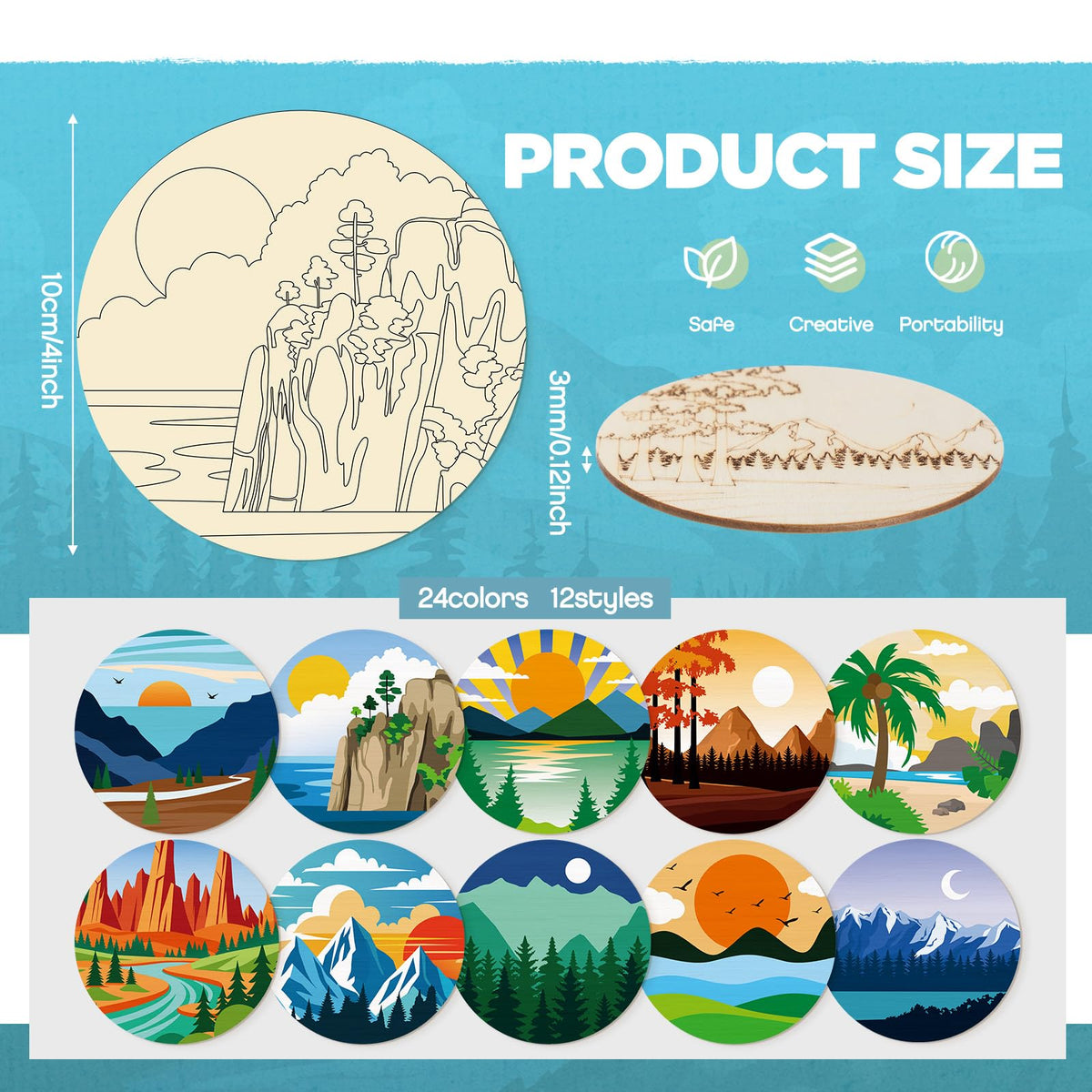 Reallnaive marker set delivers vibrant colors for landscape coaster art