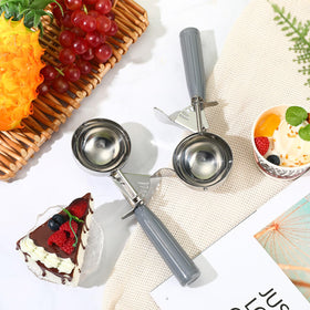 Versatile kitchen tool for cookies, rice, ice cream, and muffins.