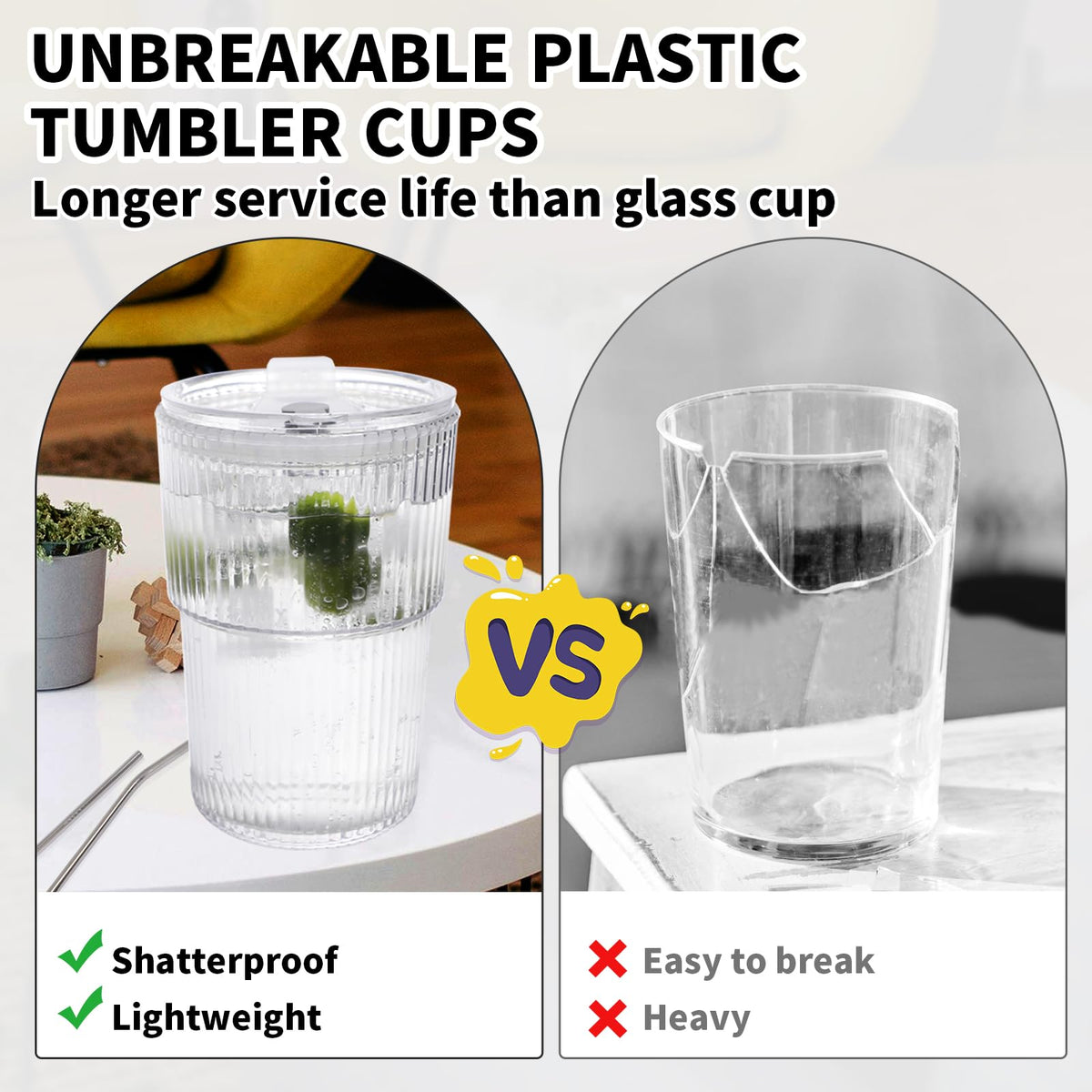 RÉΑLWÁY BPA-free dishwasher-safe cups keep beverages clean at home or work.