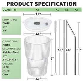 RÉΑLWÁY ribbed acrylic cups offer a secure grip and elegant texture.