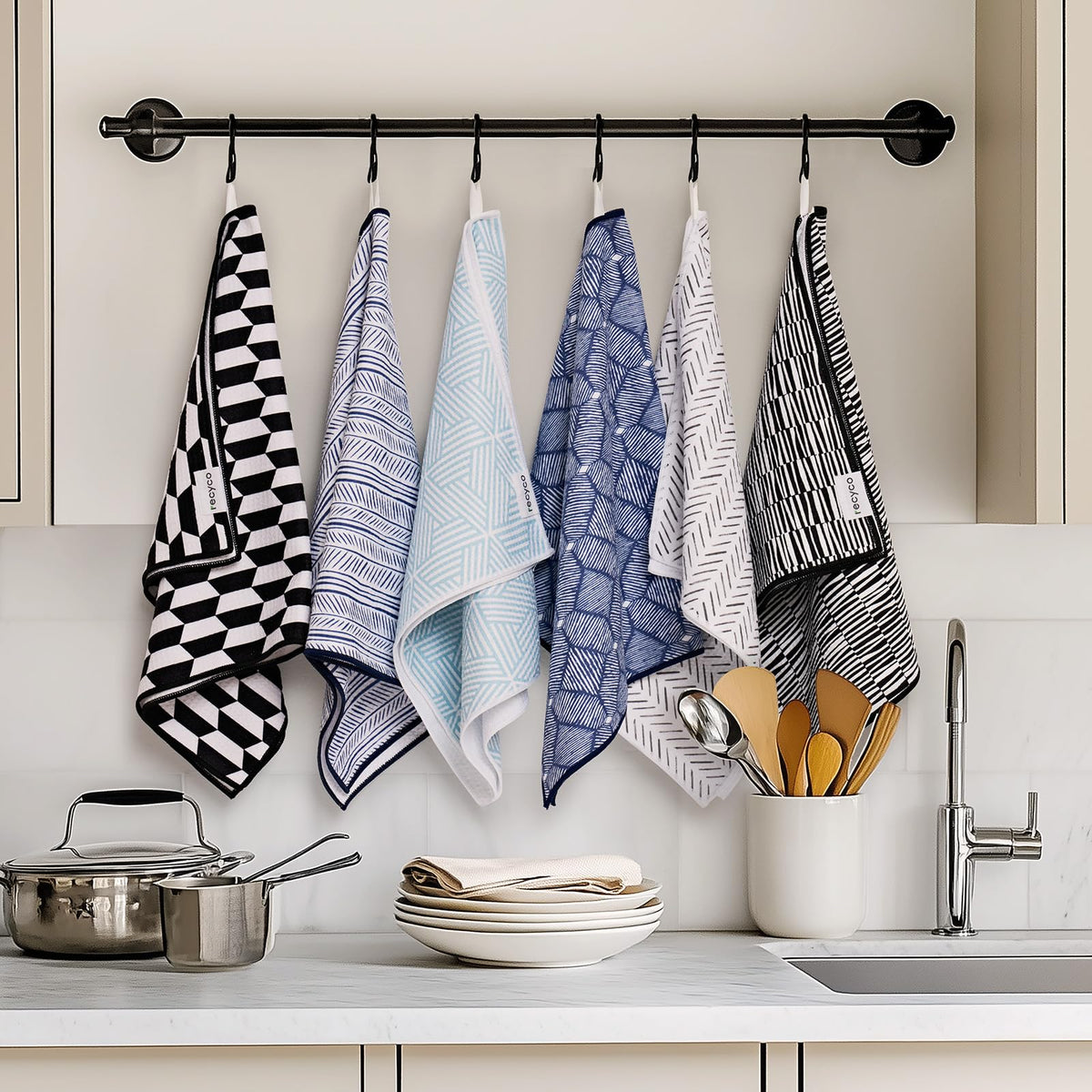RECYCO Mirage pattern towel brings style to any kitchen.