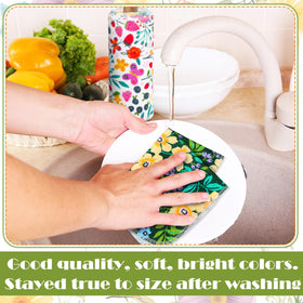 Redbaker kitchen cleaning and spill cleanup using reusable towels.
