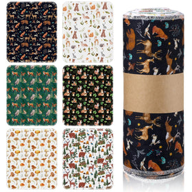 Redbaker wild animal towels with cardboard roll for easy refills and reuse.