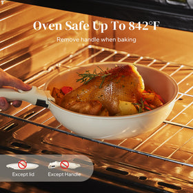 Redchef nonstick ceramic coating pictured for smooth food release.