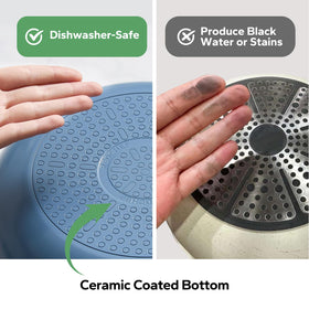 Redchef pan base demonstrates rapid and even heat distribution for uniform cooking.