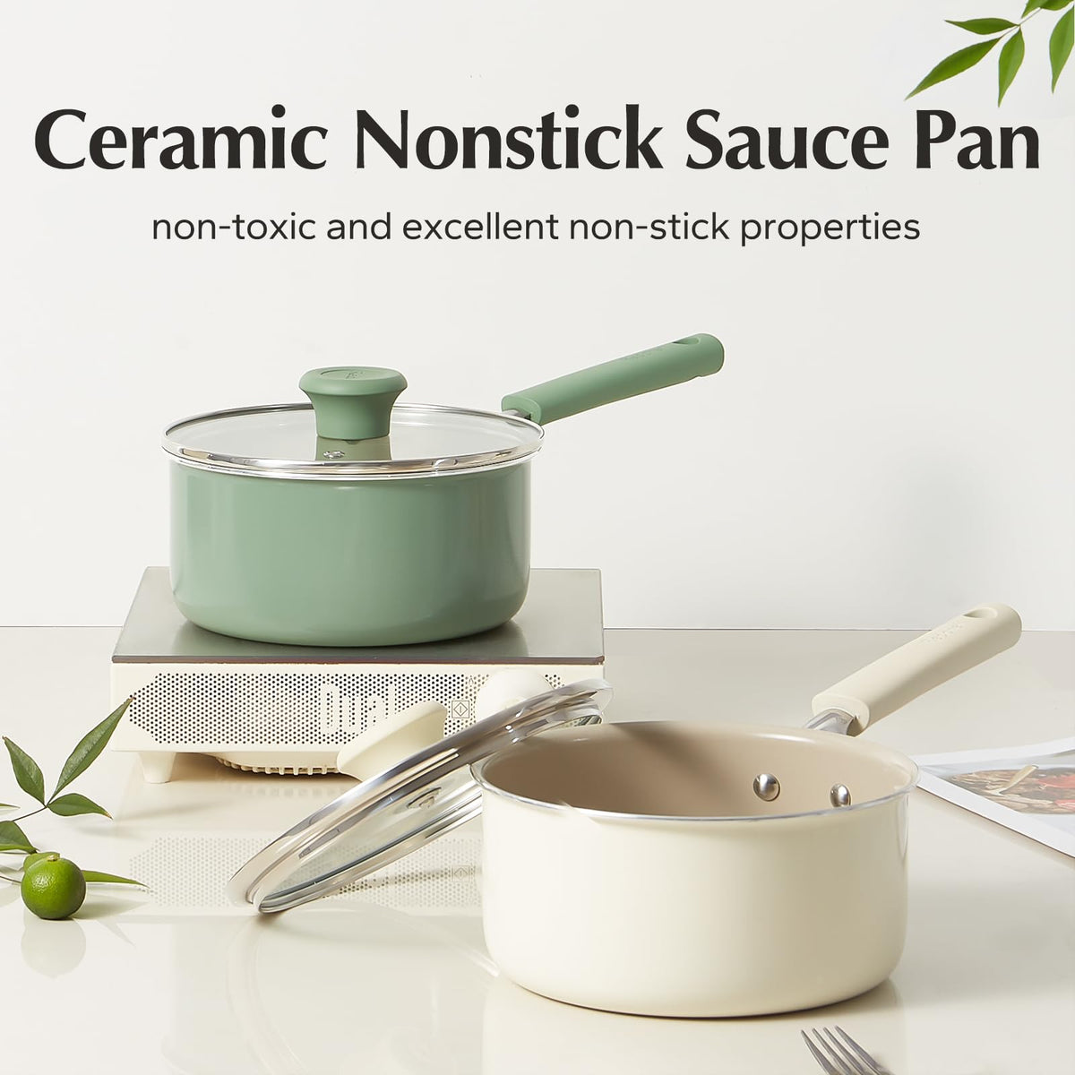 Redchef saucepan with stay-cool handle offers safe, comfortable stirring during prep.