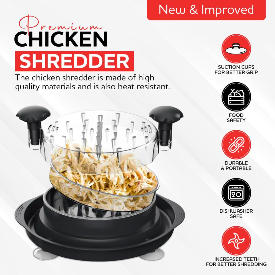 RedRoko removable clear tray for lifting shredded meat easily