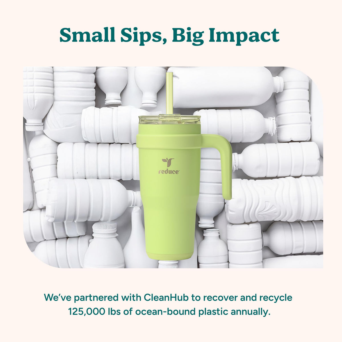 Dishwasher-safe REDUCE tumbler for convenient cleaning