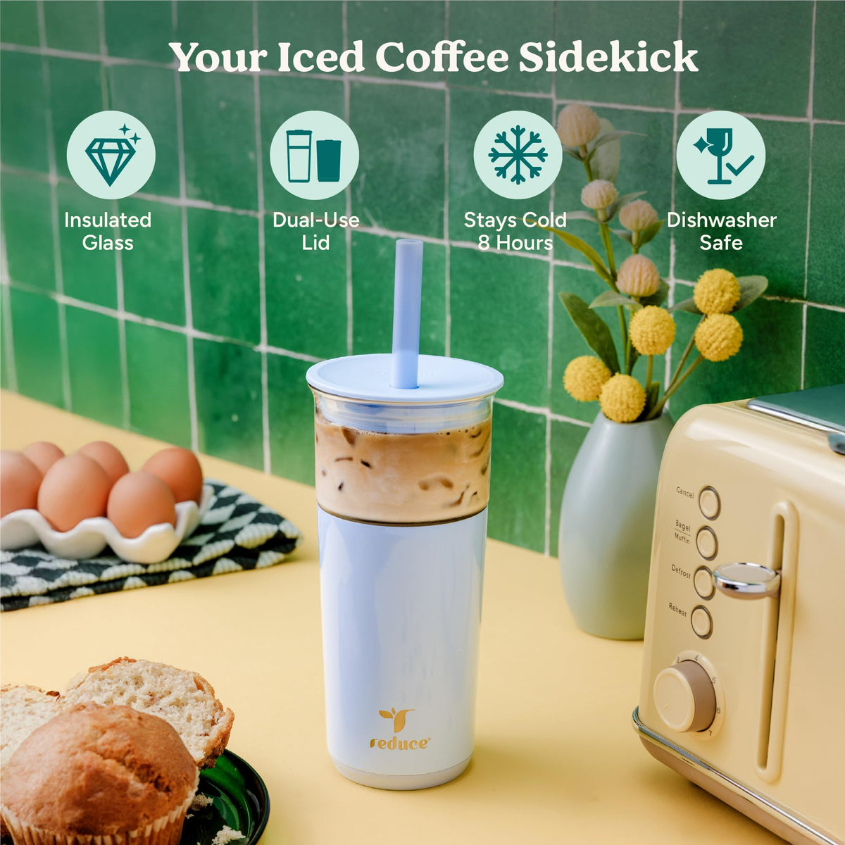 REDUCE Aspen insulated sleeve demonstrates extended cold drink performance