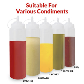 Reli. Condiment bottle ideal for ketchup, hot sauce, and sauces.