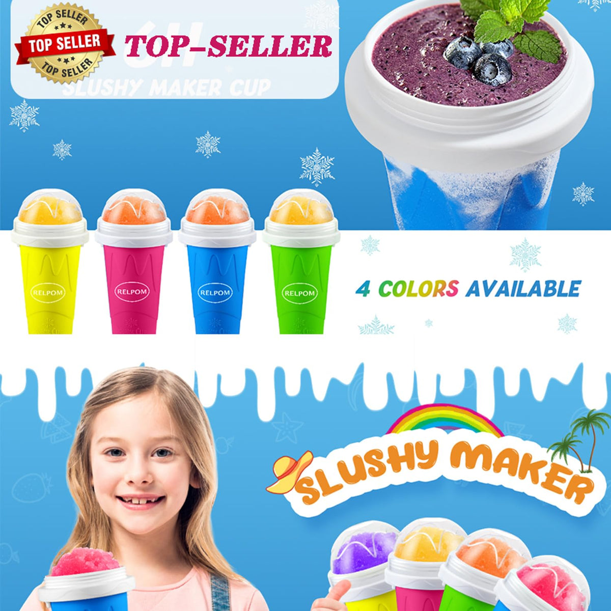 RELPOM Slushie Cup easy cleaning after use with a quick rinse.