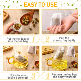 Remerry drawstring tea bags hold tea or spices securely