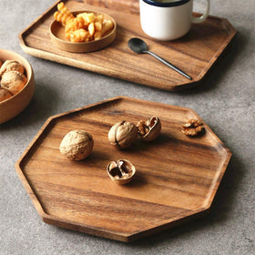 Renawe 8-inch wooden plate for cheeses and appetizers