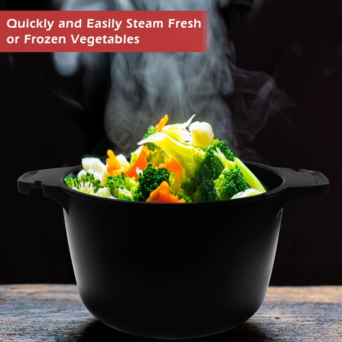 ReneeChef steam holes balance humidity for tastier vegetables