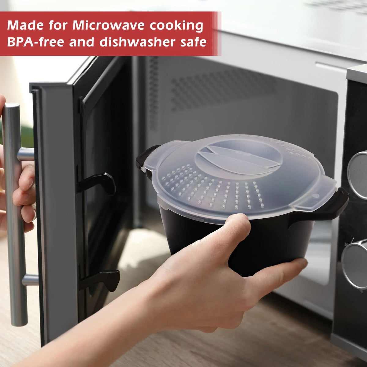 ReneeChef steamer shows measurement scales for easy portion control