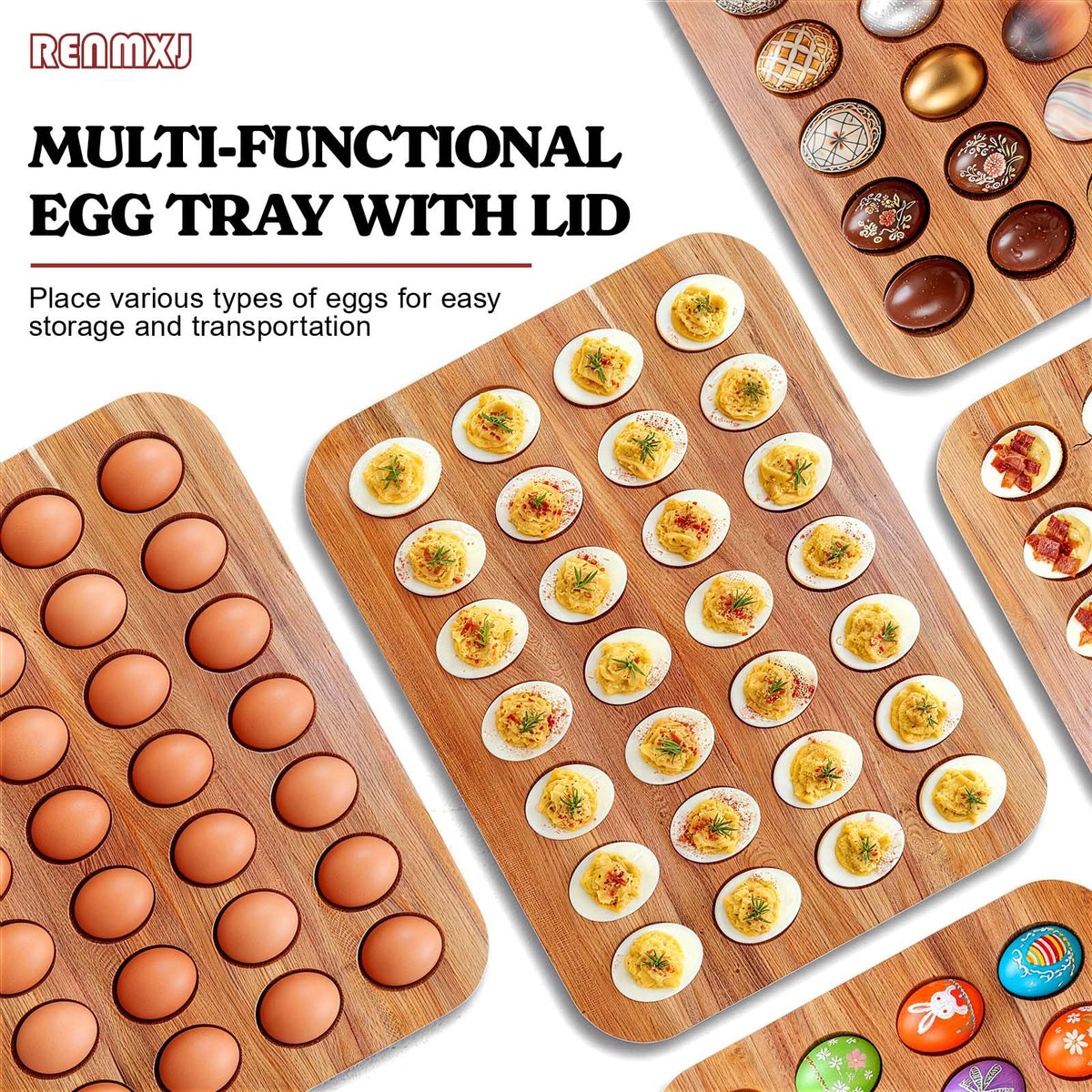 Renmxj 28-egg carrier keeps food secure at parties or potlucks