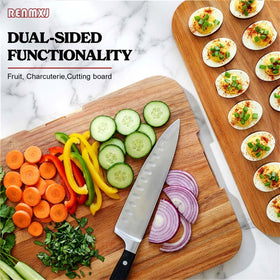 Renmxj tray with handle for easy portable serving