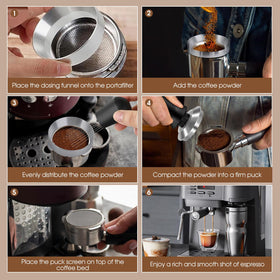 Reoszeank espresso tool set arranged for use