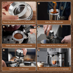 Reoszeank 54mm portafilter fit for Breville machines compatibility.