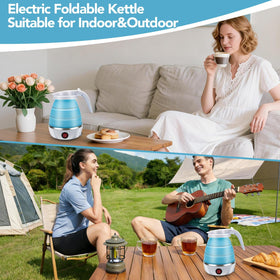 Resgitiati travel kettle detachable power cord for simple storage