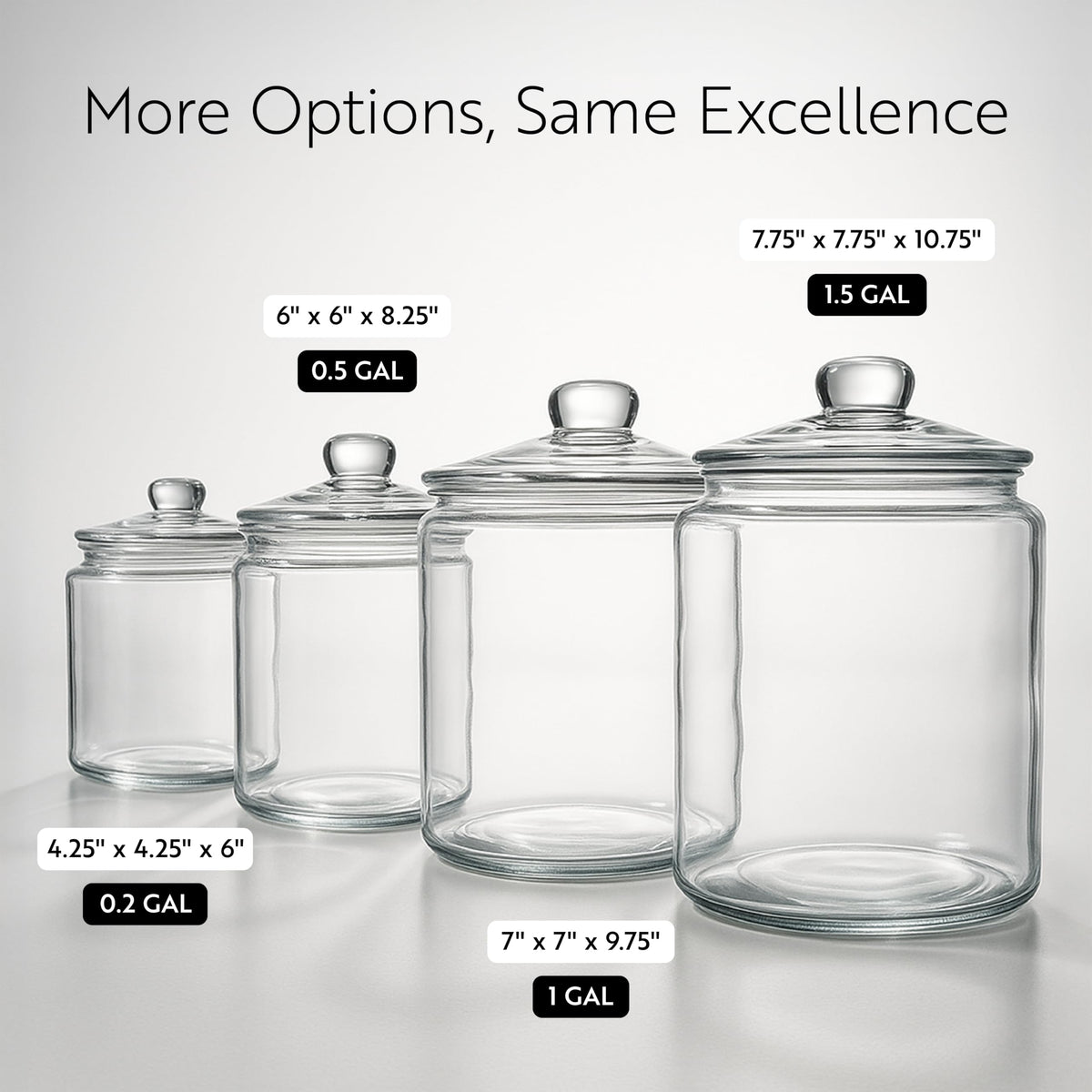 Restaurantware 6L capacity glass container for bulk ingredients.