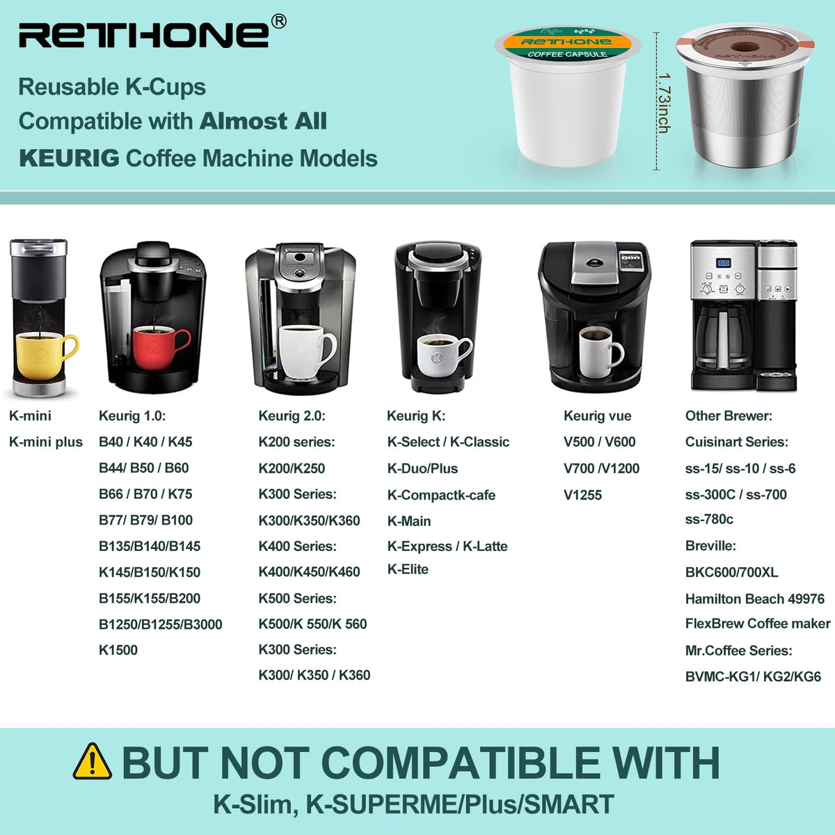 RETHONE pod top sealing ring for secure, leak-free brewing and preserved flavor.