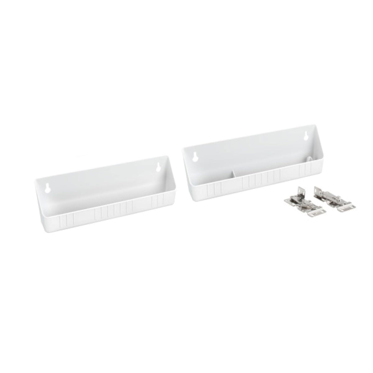 Rev-A-Shelf two-tray set helps organize kitchen or bathroom essentials near the sink.