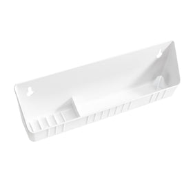 Rev-A-Shelf tip-out trays with a durable white polymer finish for modern cabinet storage.