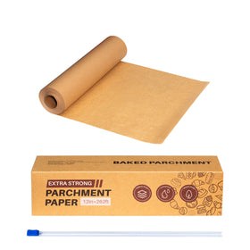 RGUNALS unbleached parchment roll 12x262ft supports easy baking and precise sheet sizing.