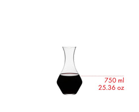 Riedel Cabernet decanter with graceful neck for secure pouring