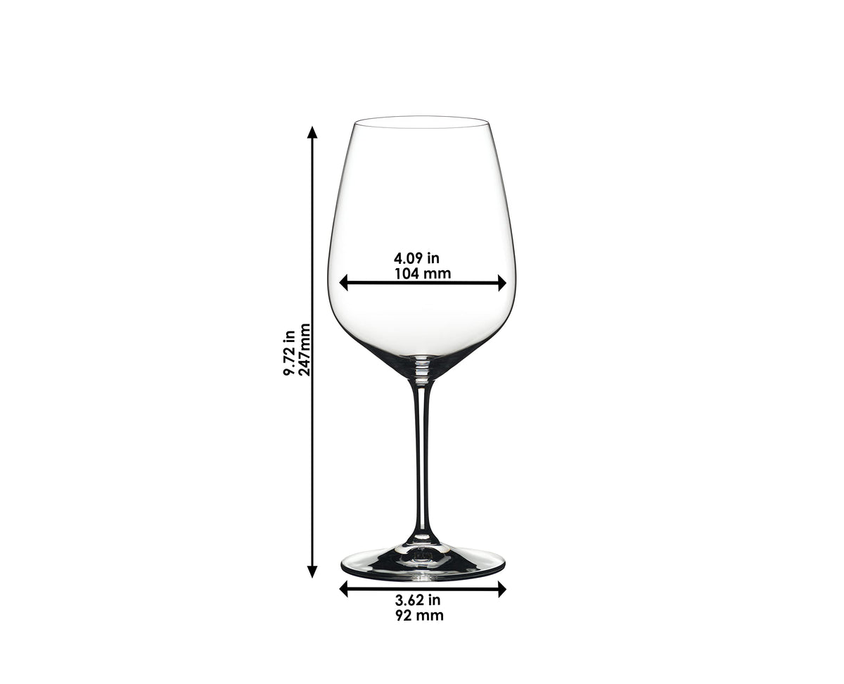 Gift box presentation with two Riedel Heart To Heart glasses for a heartfelt wine gift