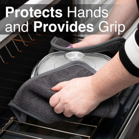 RITZ Terry Potholder graphite color options complement kitchen decor.