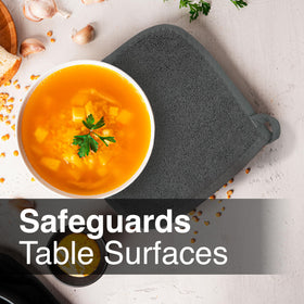 Ritz Terry potholder hanging loop keeps it within reach.
