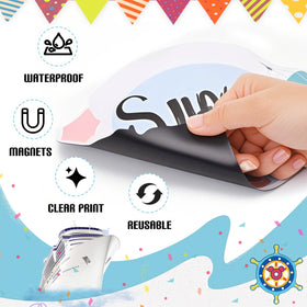 RiVolTa blue-pink cruise icons brighten spaces with cheerful marine imagery.