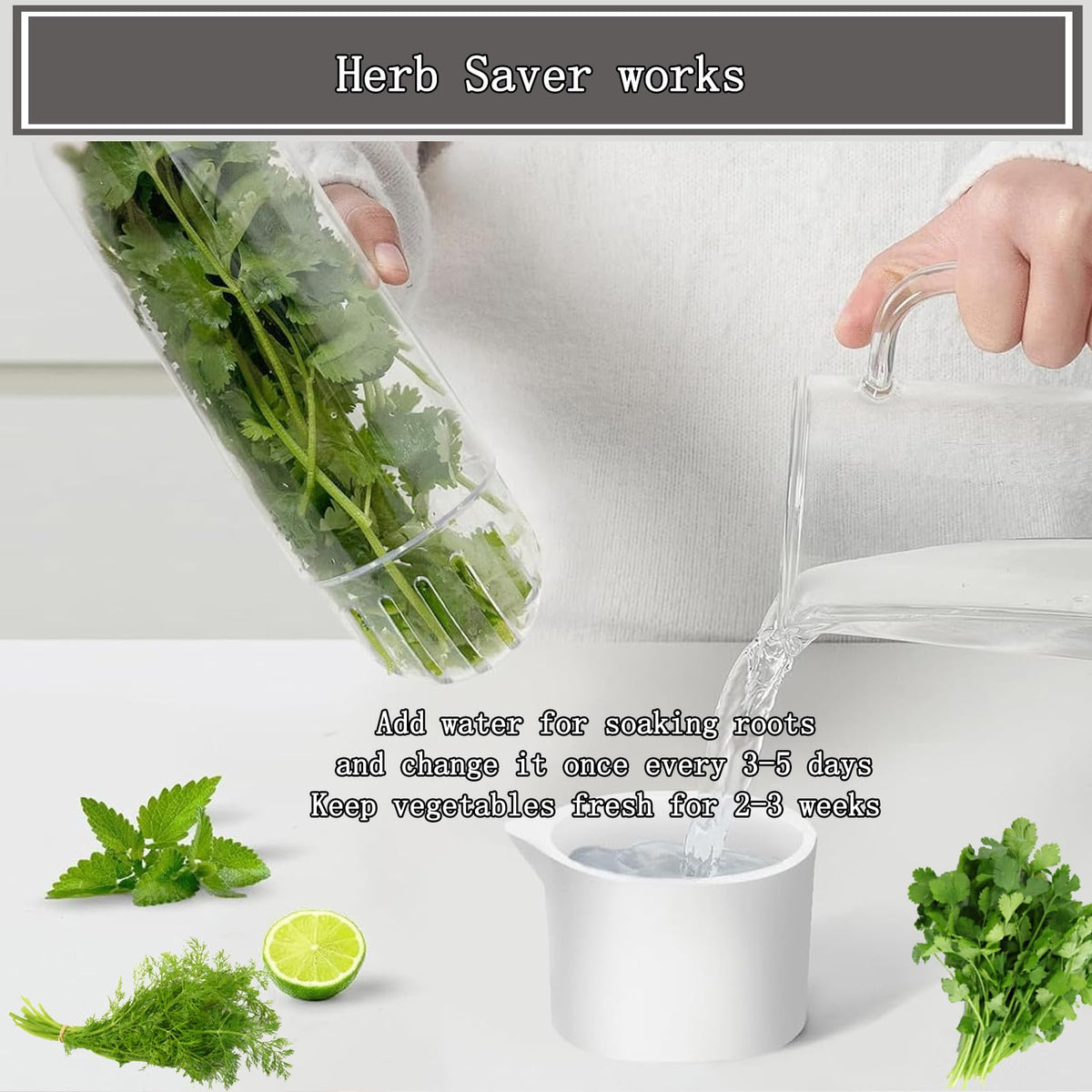 Rkssws tall-design herb saver keeps greens from deforming.