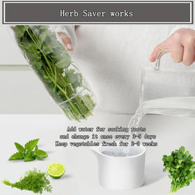 Rkssws tall-design herb saver keeps greens from deforming.