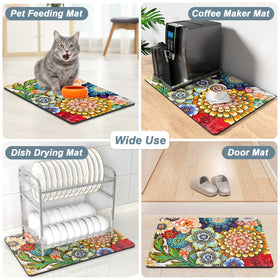 Rnivvi Coffee Mat blends artful design with practical countertop protection.