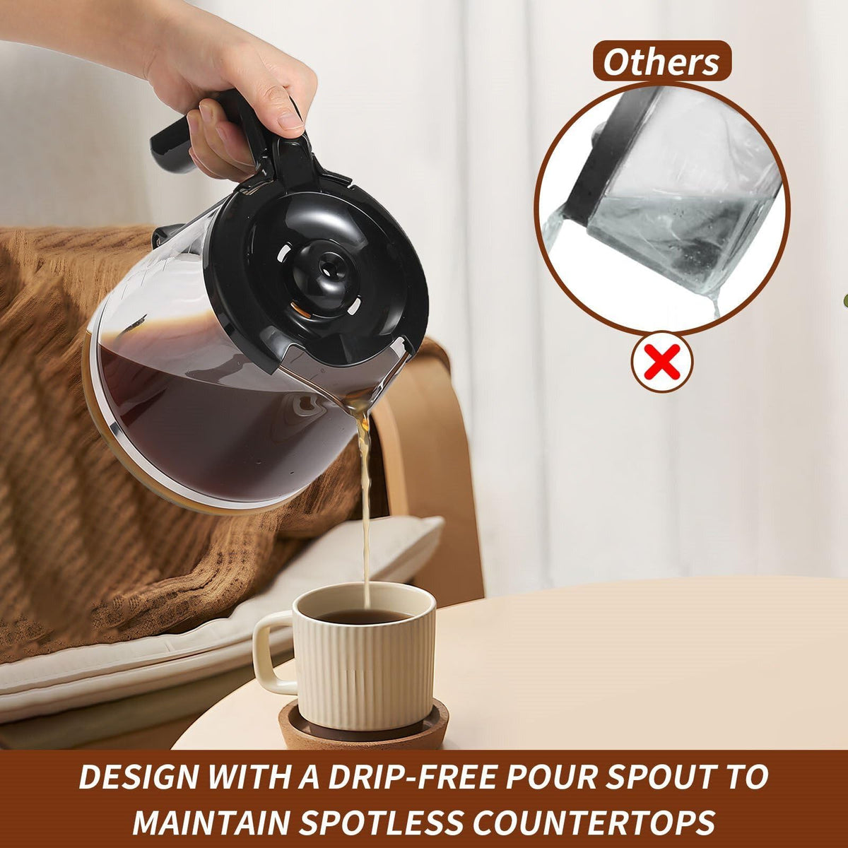 Roabertic 12-cup capacity supports gatherings and daily use