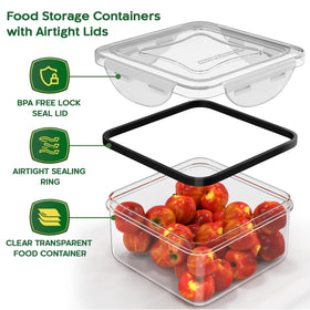 RockBerry stackable clear pantry containers for efficient storage.
