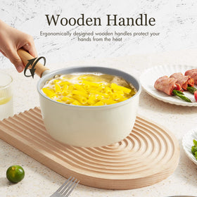 ROCKURWOK induction-base compatible pan ensures even heat on gas, electric, or induction stoves.