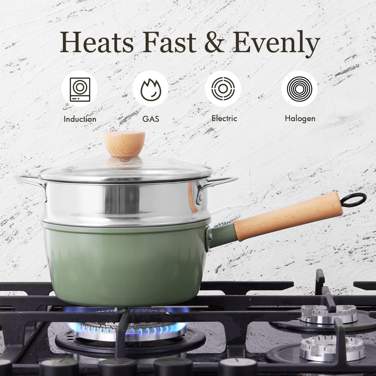 ROCKURWOK transparent glass lid lets you monitor cooking without lifting