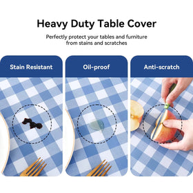 Romanstile outdoor patio setup enhances quick-clean dining