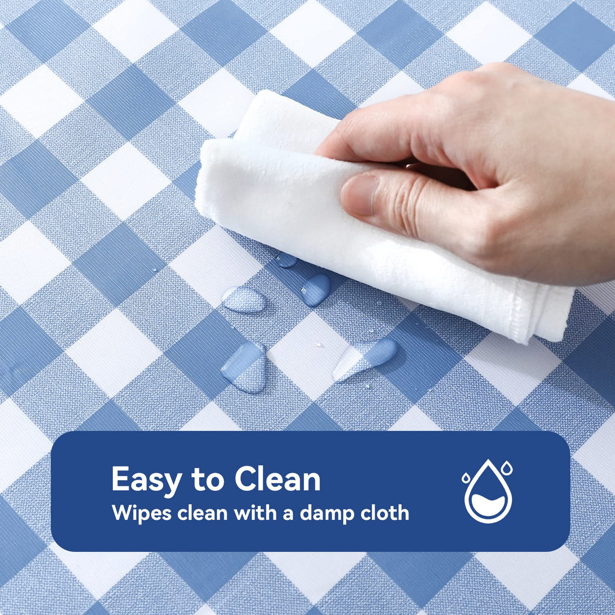 Romanstile buffalo plaid waterproof tablecloth for easy cleanup after gatherings.