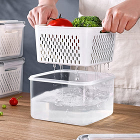 Ronanemon 4-pack fridge storage 4150ml container for meat and seafood.