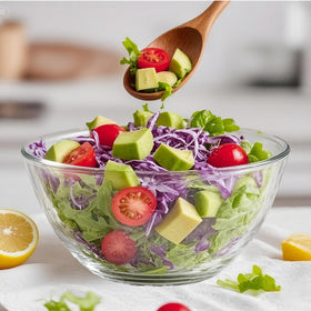 Ronanemon borosilicate glass bowl designed for durable sourdough and dough prep.