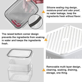Ronanemon fridge storage lids demonstrating secure seal for fresh storage